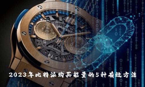 2023年比特派购买能量的5种有效方法
